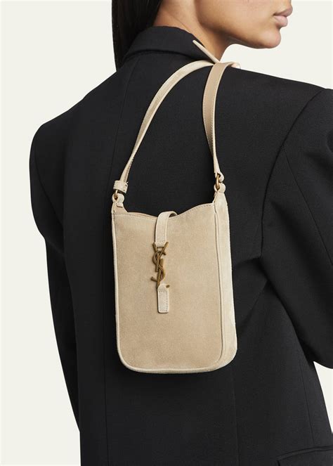 Saint Laurent Le 5 A 7 Mini YSL Vertical Bucket Bag in Smooth .